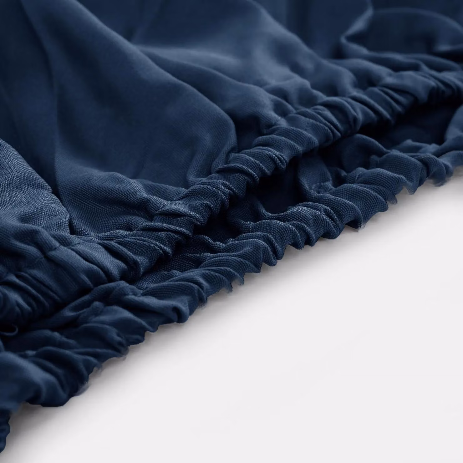OHS Plain Microfibre Deep Fitted Bed Sheet in Dark Navy, King Size (180 x 200 cm) – 2