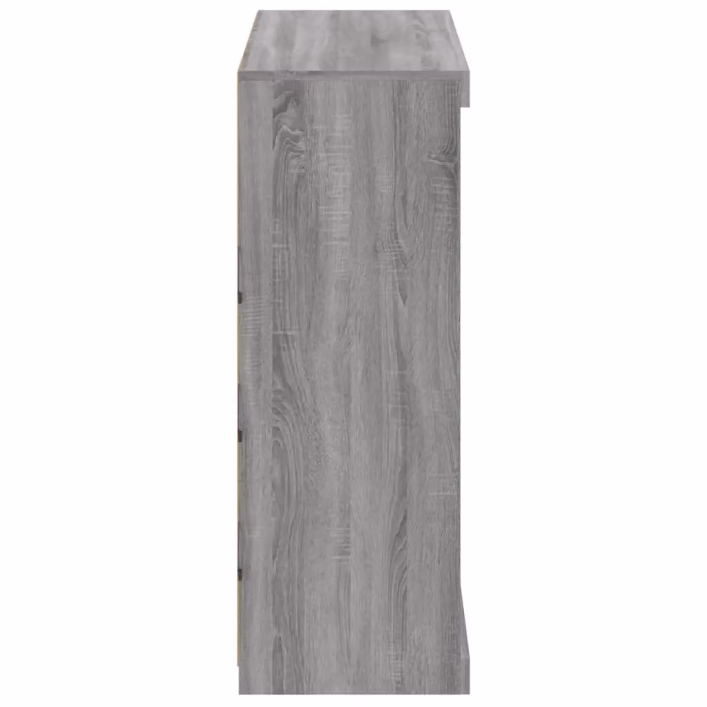 Berkfield Home Modern Grey Sonoma Sideboard with Integrated LED Lights W: 81 cm, D: 37 cm, H: 100 cm – 5