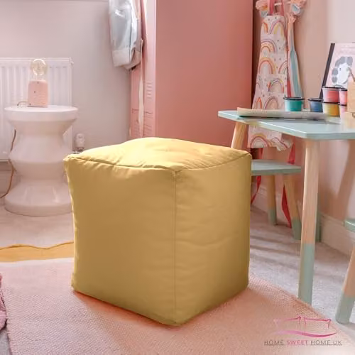 Home Sweet Home UK Waterproof Cube Bean Bag Footstool in Mink, W/D/H: 40 x 40 x 40 cm – 2