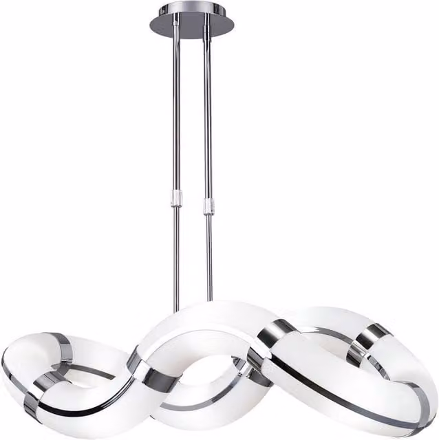 Netlighting Guss Telescopic Oval Curved Ceiling Light, 8 x GU10, Polished Chrome and Grey – 1
