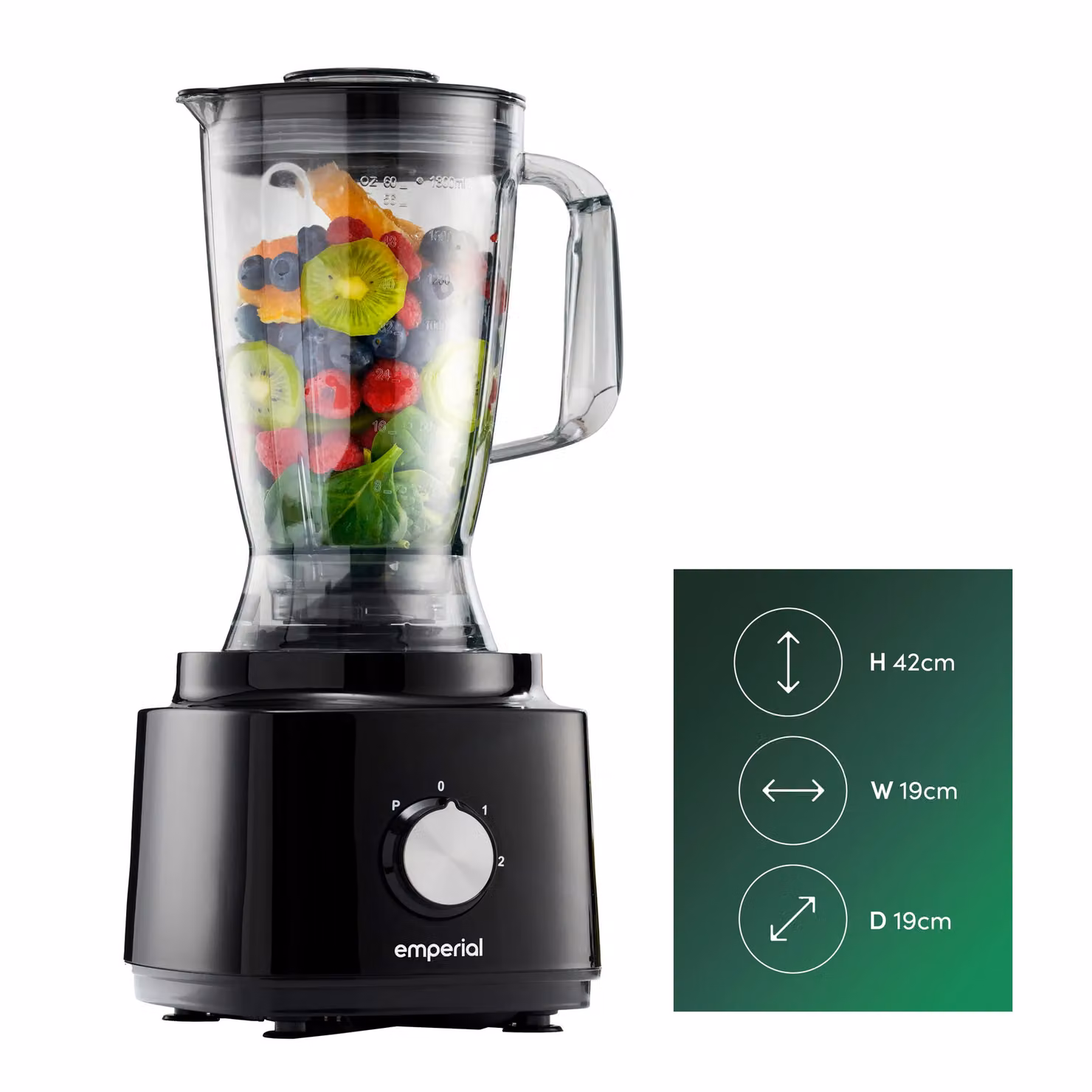 Emperial 750W Food Processor Blender Juicer and Smoothie Maker in Black – 7