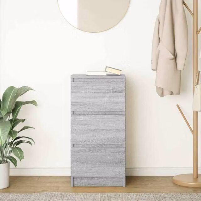 Berkfield Home Grey Sonoma Sideboard in Engineered Wood, W/D/H: 37.5 x 35 x 76 cm – 1