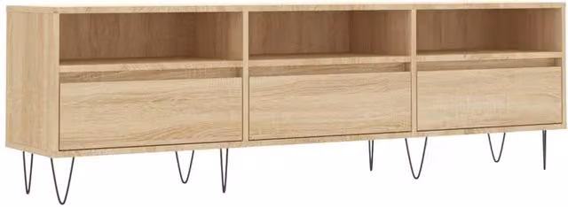 Berkfield Home Sonoma Oak TV Cabinet in Brown, W: 150 cm, D: 30 cm, H: 44.5 cm – 1