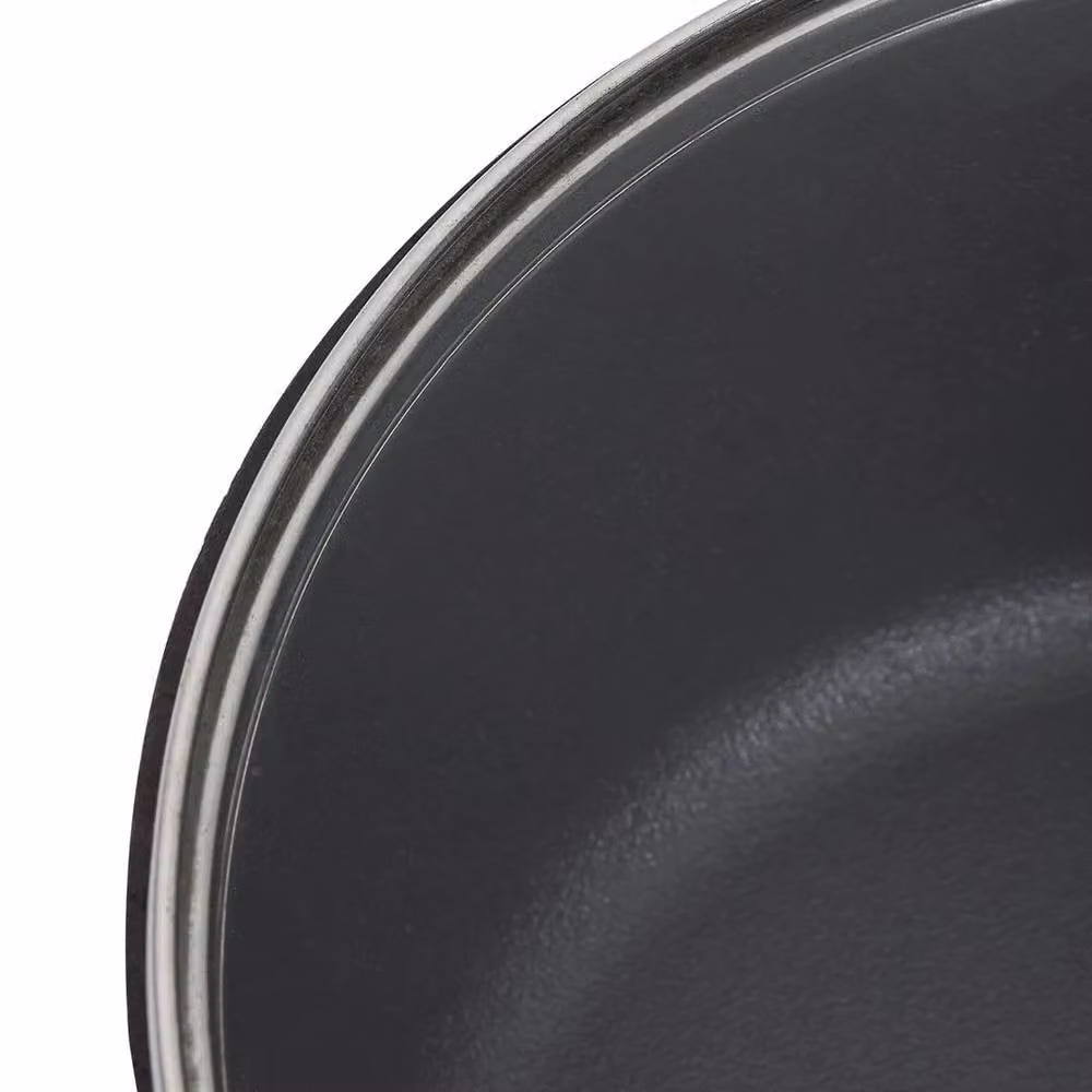 NESTLUNE Black Cast Iron Casserole Dish Pot for Stewing, Diameter: 28 cm – 2