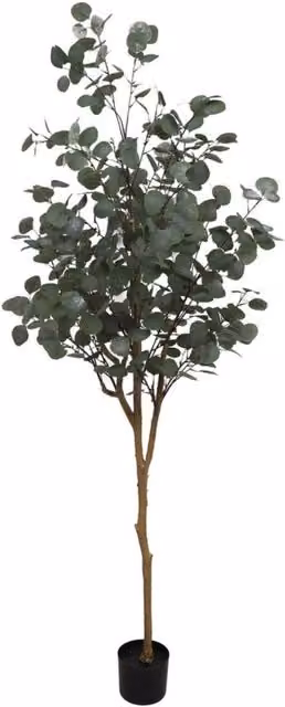 KDMD Artificial Green Eucalyptus Tree, Height: 185 cm