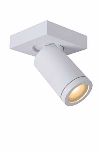 Lucide Taylor Dimmable Adjustable LED Ceiling Spotlight for Bathroom, White, GU10, IP44