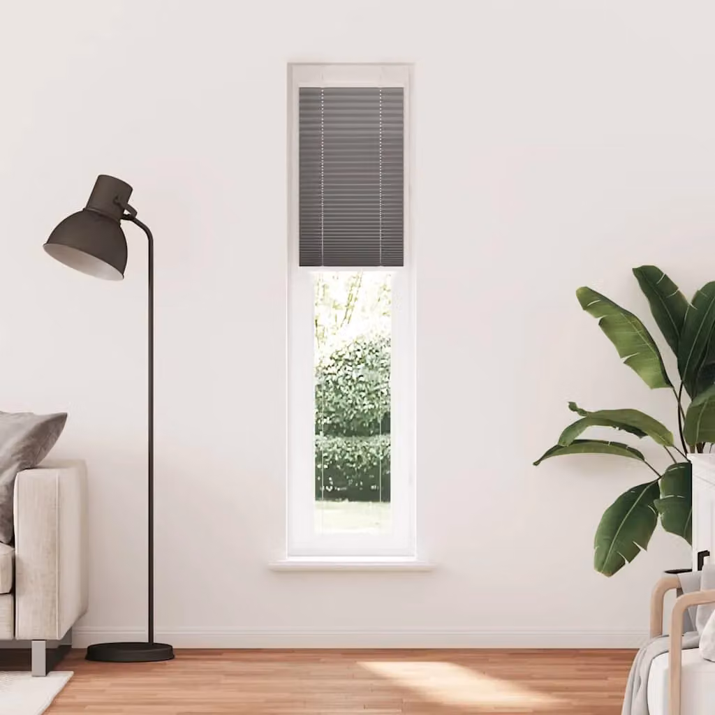 Berkfield Home Single Pleat Fabric Blind in Anthracite and Black, W: 40 cm, H: 200 cm – 2