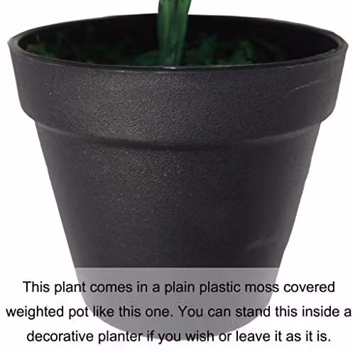 Leaf Artificial Monstera Plant in a Black Pot, Green, Height: 80 cm – 3