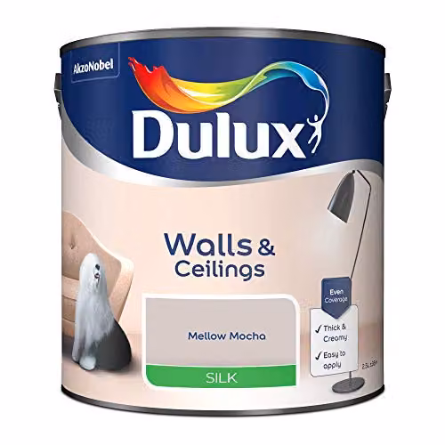 Dulux Silk Emulsion Paint for Walls and Ceilings, Brown, 2.5 l – 2