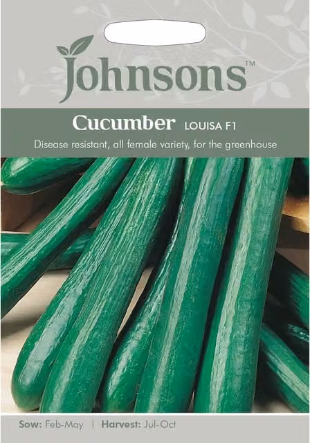 Johnsons Louisa F1 Green Cucumber Vegetable Seeds