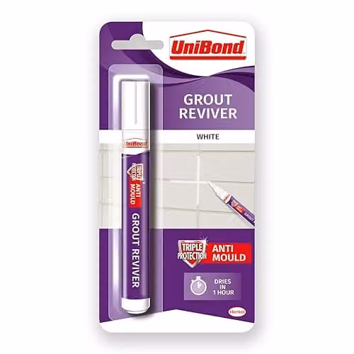 Unibond Triple Protection Anti-Mould Grout Reviver Pen, White, Pack of 2 – 1