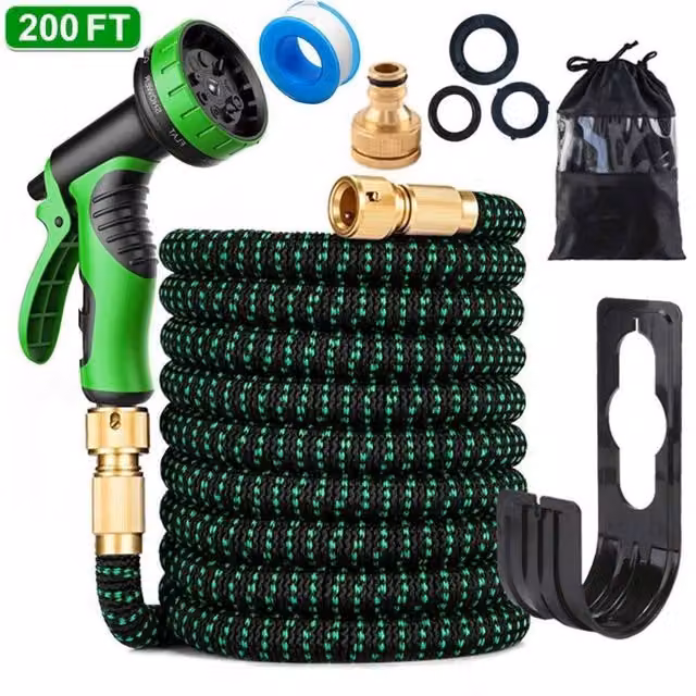 SPETLEK Heavy-duty Garden Hose with 10 Spray Modes in Black – 1