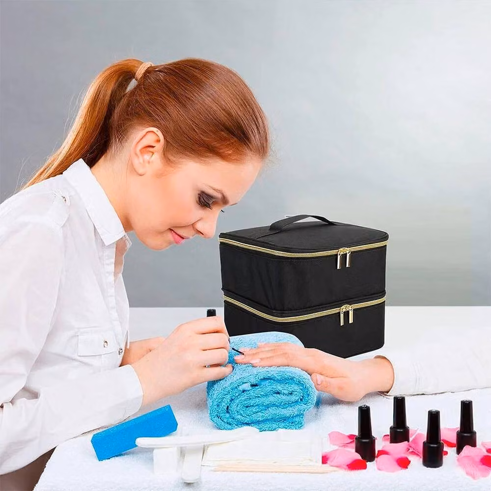 NESTLUNE Black Nail Polish Carrying Case and Storage Bag – 6