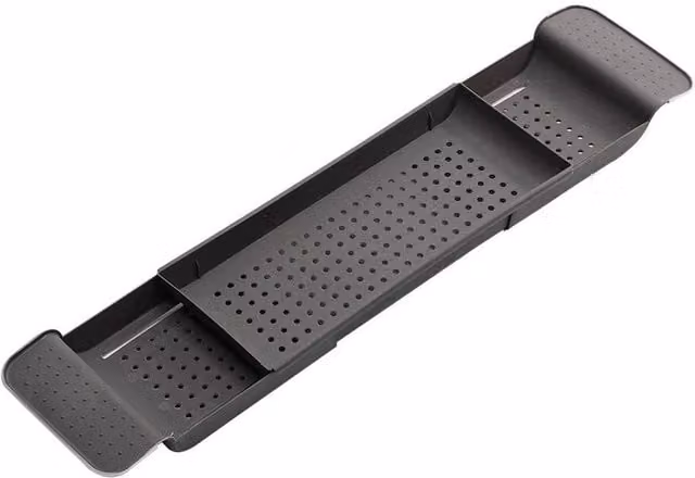 EONLION Black Adjustable Extendable Bathtub Caddy Shelf – 1