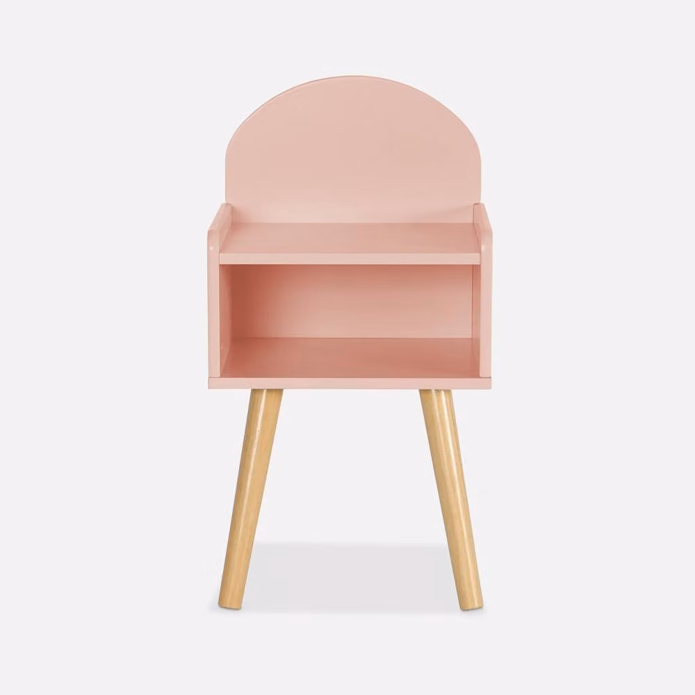 sweeek Pink Pine Wood Bedside Table for Children's Bedrooms, W/D/H: 55.6 x 30.0 x 30.0 cm – 2