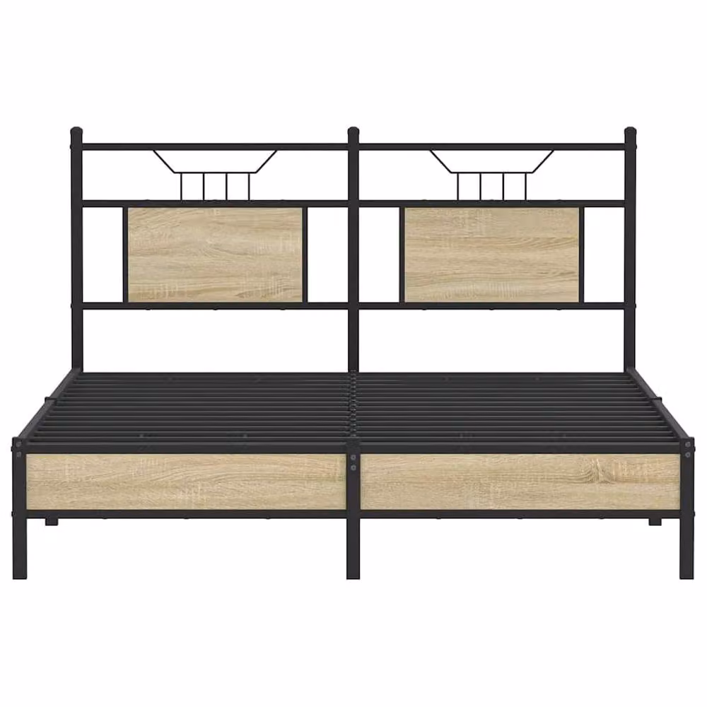 Berkfield Home Sonoma Oak King Size Bed Frame with Drawers in Brown, W/D/H: 150 x 200 x 91.5 cm – 3
