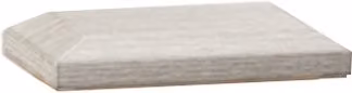 Ecoscape Composite Balustrade Post Cap Square and Bevelled, Grey, W: 11.5 cm, D: 5 cm