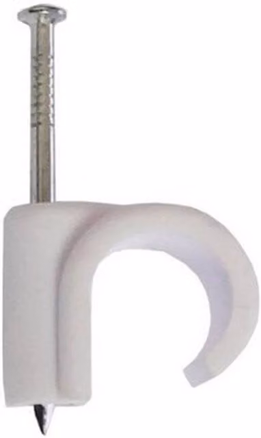 Securplumb White Plastic Nail-In Pipe Clips, Pack of 100