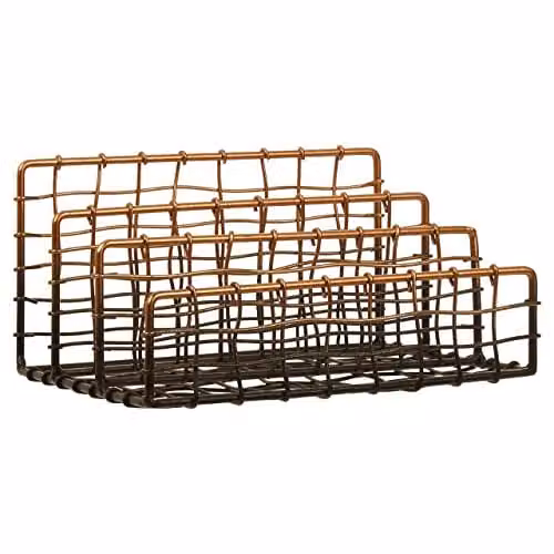 Orsina 3 Tier Metal Letter Tray and Document Organizer in Black or Gold – 1