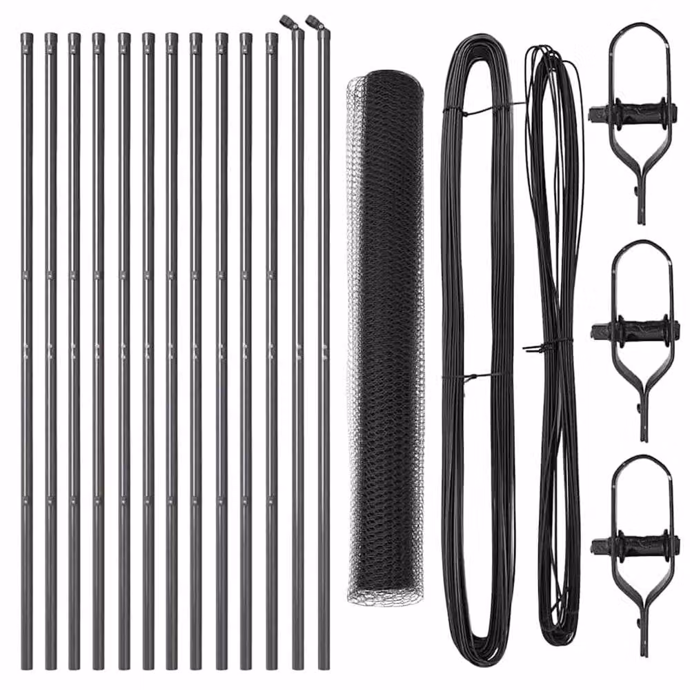 Berkfield Home Modern Rectangular Fencing Set of 2 in Grey Galvanised Steel – 3