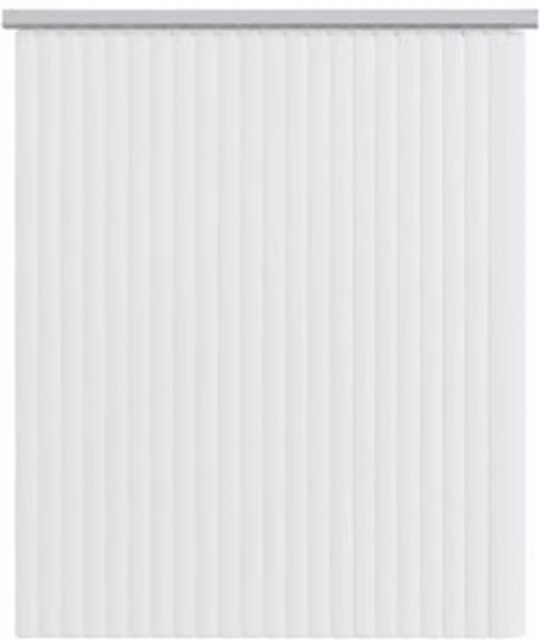 NewEdgeBlinds Cirrus Patterned White Vertical Blind, W: 60 cm, H: 240 cm