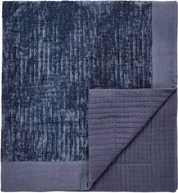 Bedeck of Belfast Aldin Quilted Striped Throw in Celadon