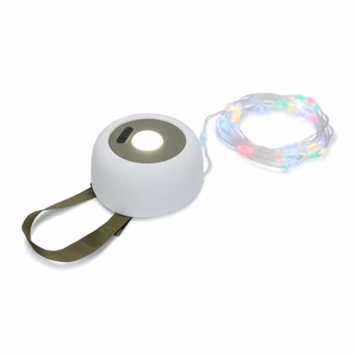 ValueLights Multi-Purpose Solar Camping and Festival Hanging String Lights with RGB Multicolour Green and White LED Options – 2