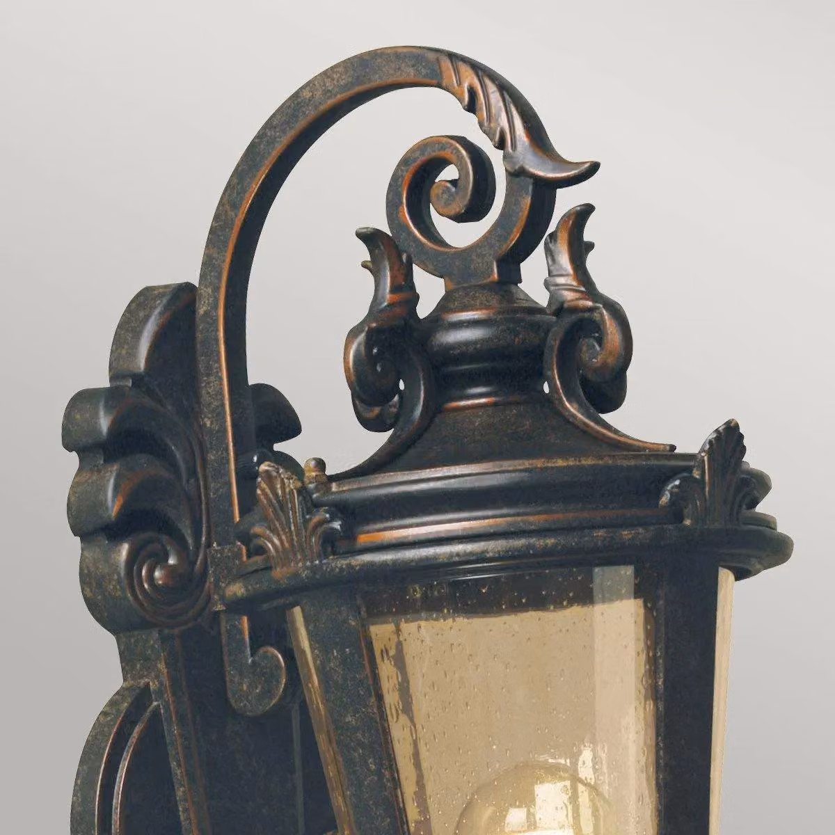 Netlighting Baltimore Outdoor Wall Lantern Light in Weathered Bronze and Brown with IP44 Rating and E27 Socket – 2