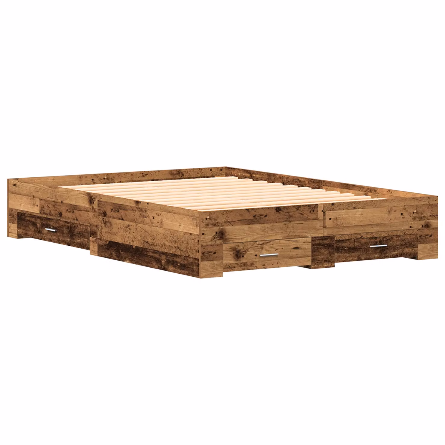 Berkfield Home Bed Frame with Drawers in Brown, Engineered Wood, W/D/H: 140 x 190 cm – 2