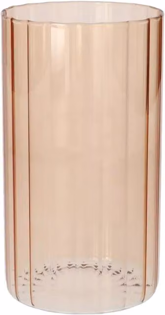 Kingsbury Gifts Louis Pink Glass Lined Striped Pattern Flower Vase