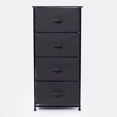OHS 4 Drawer Fabric Storage Cabinet in Grey – 1