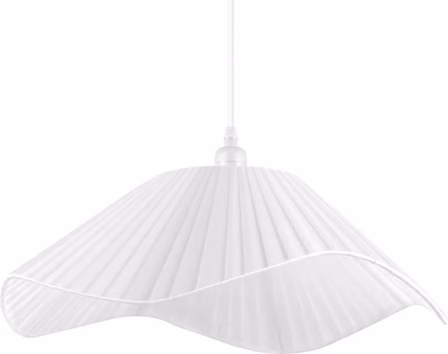 Livingandhome Modern Organic White Fabric Wavy Pendant Light Shade