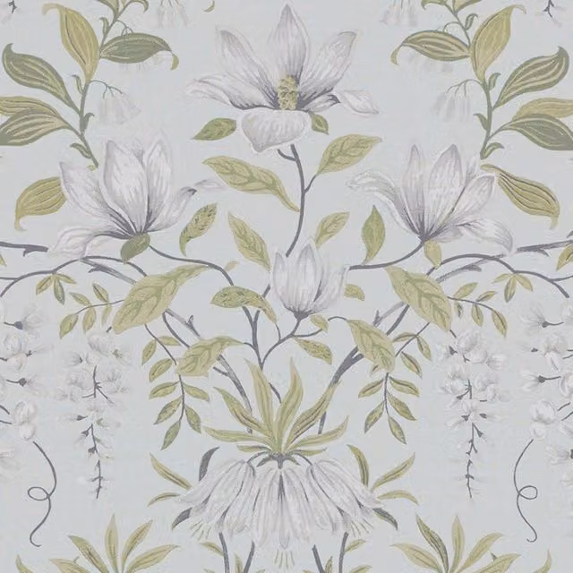 Laura Ashley Parterre Classic Floral Fabric in Sage Green