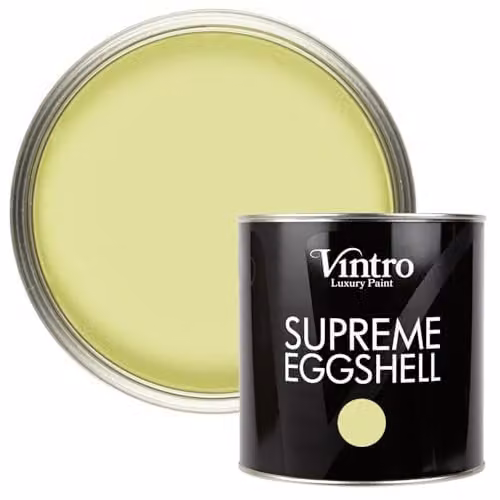 Vintro Eggshell and Satin Furniture Paint for Walls, Wood and Trim in Citron Yellow/Green, 2.5 Litres