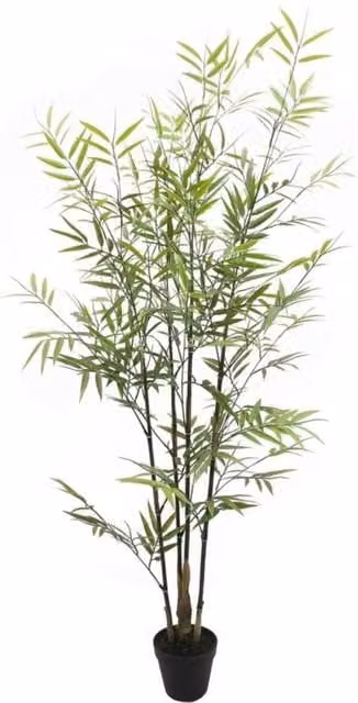 KDMD UV Botanica Green Bamboo Plant in a Wood-Effect Pot