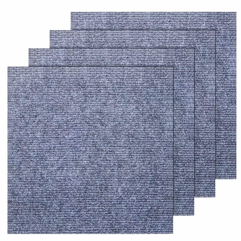 SPETLEK 20 Pack Patchwork Carpet Tiles in Light Grey, W/D/H: 30 x 30 x 1.8 cm – 2