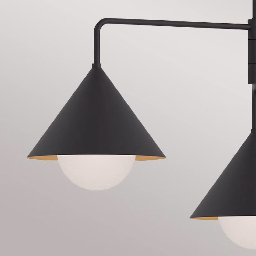 Netlighting Alora Mood Remyck Multi Arm Pendant Light in Matt Black with 3x E27 Sockets – 2