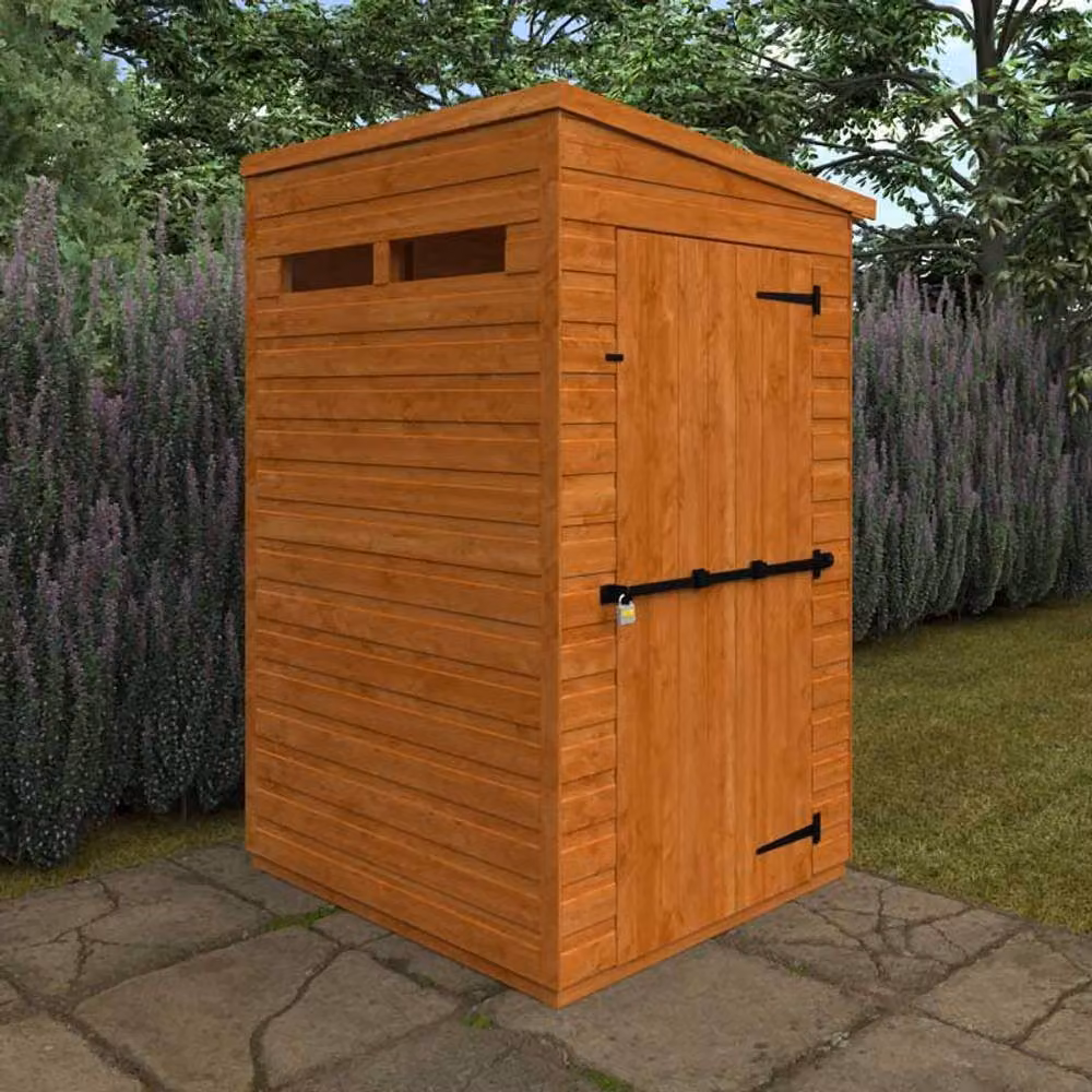 Buttercup Farm 4x4 Flex Pent Security Wooden Lean-to Chicken Coop in Burnt Orange, W: 115 cm, H: 203 cm, D: 142 cm – 2
