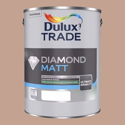 Dulux Trade Diamond Matt Wall Paint in Cookie Dough, 5l