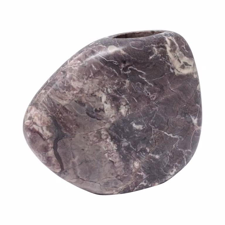 Dome Deco AYA Abstract Stone Vase in Grey