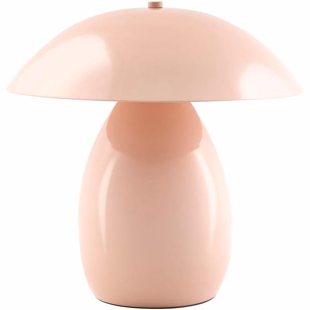 Wyld and Coco Pink Mushroom Table Lamp with Metal Base, Height: 30 cm – 2