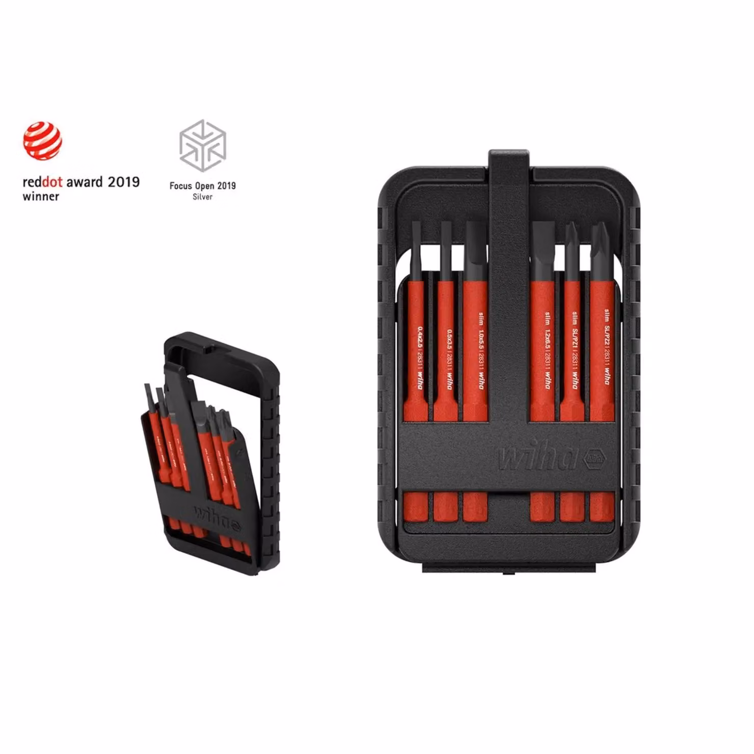 Wiha Slimbit Electric Hex Screwdriver Bit Set, 7 Piece, Red and Multicolour – 2