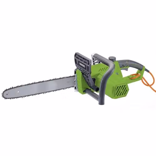 Draper 1800W Electric Chainsaw 230V with 350mm Oregon Bar and Automatic Chain Lubrication in Green and Black