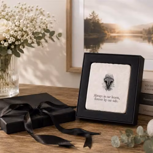 Purely Home Long-Nosed Cat Marble Coaster Gift Box in Black and White – 2