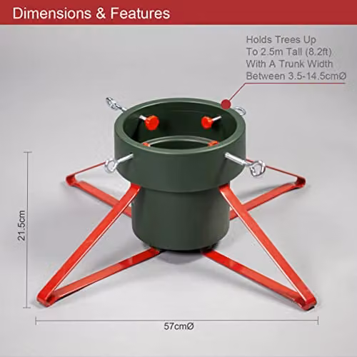 The Christmas Workshop 70509 Christmas Tree Stand for Trees Up to 2.5m Tall, W/D/H: 57 x 57 x 21.5 cm – 3