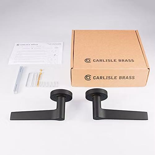 Loops Pair of Straight Rounded Handles on Round Rose with Concealed Fix, Matt Bronze – 2