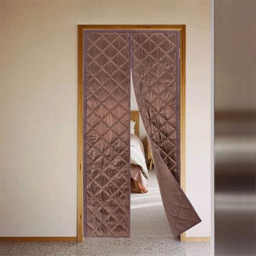 Nordara Thermal Waterproof Brown Door Curtain with UV Resistance and Sound Dampening, W/H: 96.52 x 96.52 cm – 3