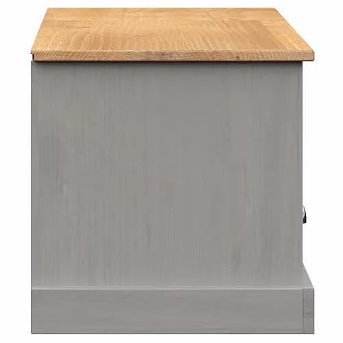 vidaXL VIGO TV Cabinet in Grey Rustic Solid Pine Wood, W: 156 cm, D: 40 cm, H: 40 cm – 3
