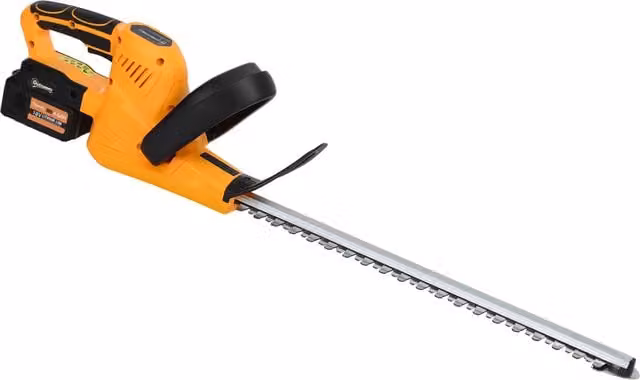Outsunny Cordless Orange Hedge Trimmer with 51cm Blade, Brushless Motor and 2 x 4.0Ah Rechargeable Batteries – 1