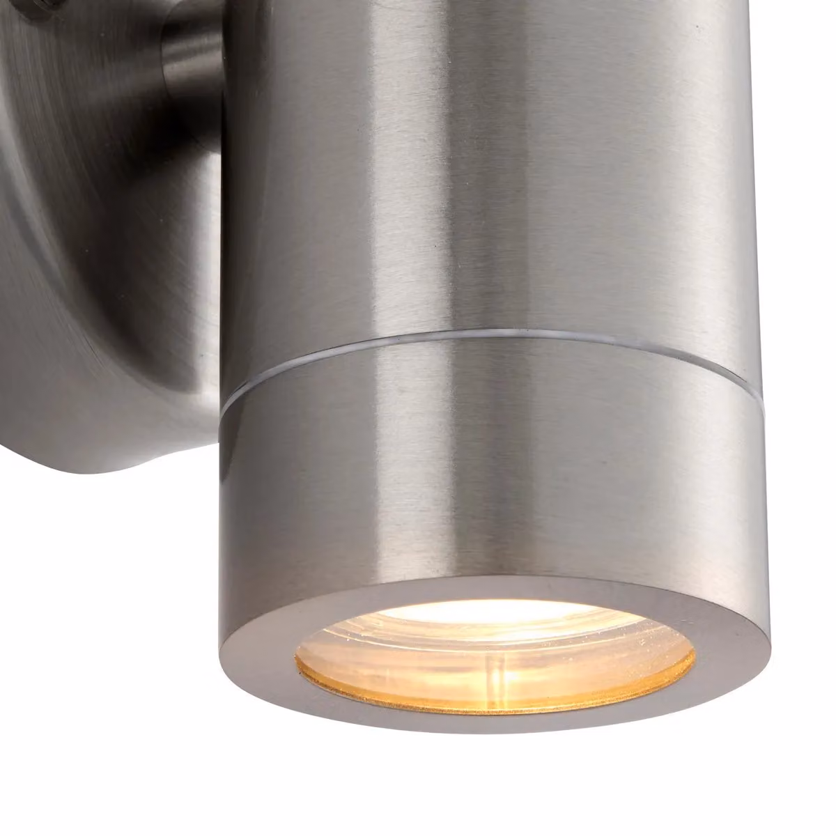 Netlighting Palin Modern Down Outdoor Wall Lamp in Grey Brushed Stainless Steel with Glass, IP65 – 2